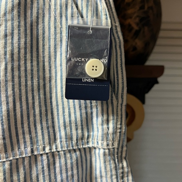 ๐๐NWT-LUCKY BRAND LINEN BLUE AND WHITE STRIPED SHORTS SZ 26๐๐ - Picture 6 of 11